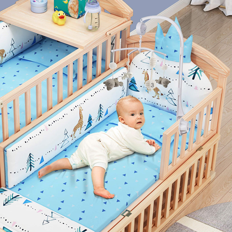  [AUSTRALIA] - 34.6 Inch Baby Crib Mobile, Mobile Arm for Crib,Music Box Holder Arm Bracket Baby Bed Stent Set.(with Mobile Bell)
