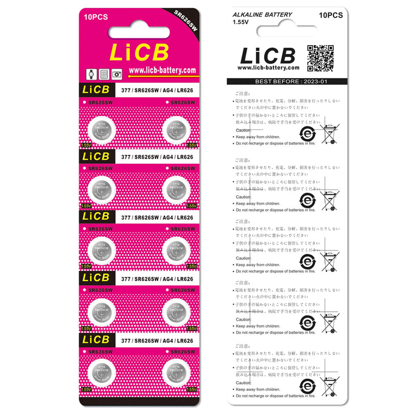 LiCB 20 Pack SR626SW 377 626 Watch Battery 1.5V Button Cell Batteries - LeoForward Australia