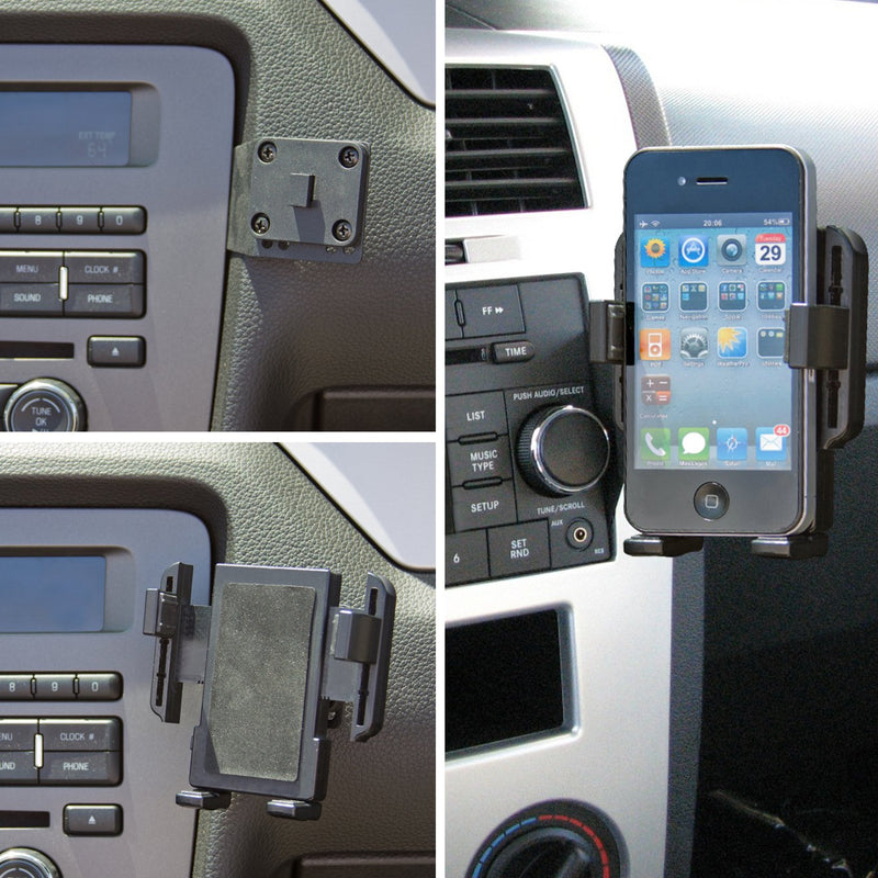 Panavise PortaGrip Phone Holder with AMPS Adapter Plate , Black Standard Packaging - LeoForward Australia