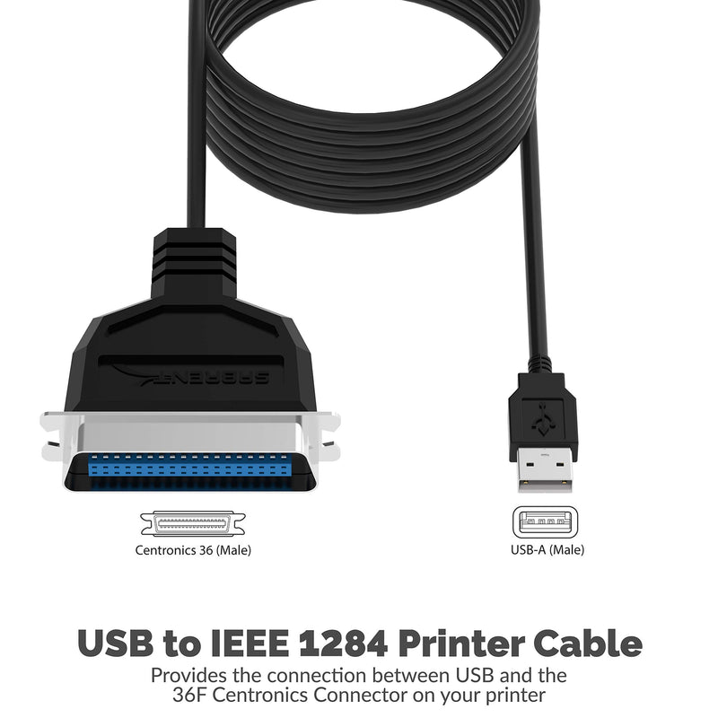 Sabrent USB to Parallel IEEE 1284 Printer Cable Adapter (CB-CN36) - LeoForward Australia