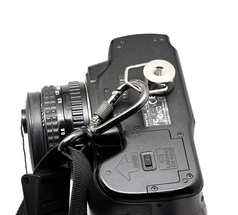  [AUSTRALIA] - Fotasy Silver Stainless Steel D Ring Screw D Shaped Mounting Screw for Camera Strap Quick Release Rapid Shoulder Neck Sling Strap Belt for Camera DSLR SLR D-ring