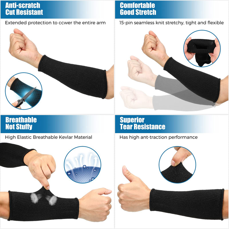 [AUSTRALIA] - 6 Pairs Cut Resistant Sleeve Arm Sleeves for Women Men Arm Protectors for Thin Skin Bruising Arm Guards for Biting Protective Multi Colors