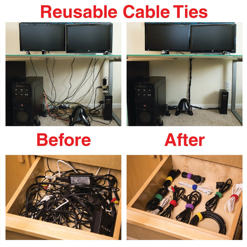  [AUSTRALIA] - Heaviest Cable Organizer on the Market! Compact and Weighted Desktop Cord Holder and Cable Organizer, Eco-Friendly Silicone, No Bad Smell, Bundled with 4 Reusable Cable Ties! (Blue) Blue