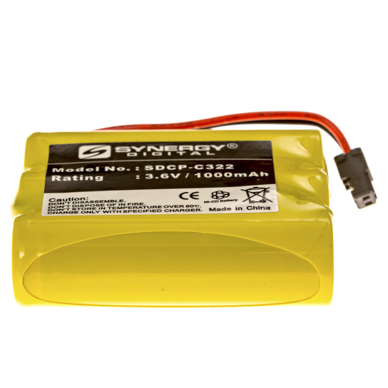 Synergy Digital Cordless Phone Battery, Works with Radio Shack 23-193 Cordless Phone, (Ni-CD, 3.6V, 1000 mAh) Ultra Hi-Capacity Battery - LeoForward Australia