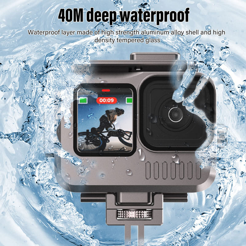  [AUSTRALIA] - Waterproof Housing Case for GoPro, 40M Deep IPX8 Waterproof Housing Case for Hero 11 10 9, Underwater Dive Case Housing Shell with Lock Design for Photography