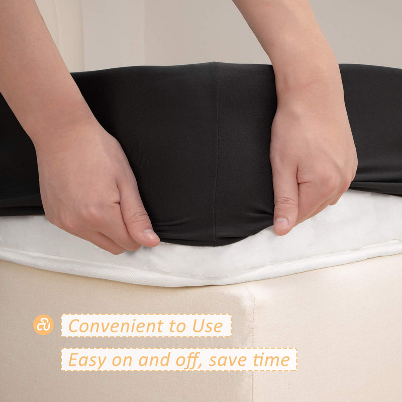  [AUSTRALIA] - Mrs Awesome Stretch Jersey Box Spring Cover Wrap Around, Bed Skirt Alternative, Ultra Soft & Wrinkle Resistant, King/Cal King, Black