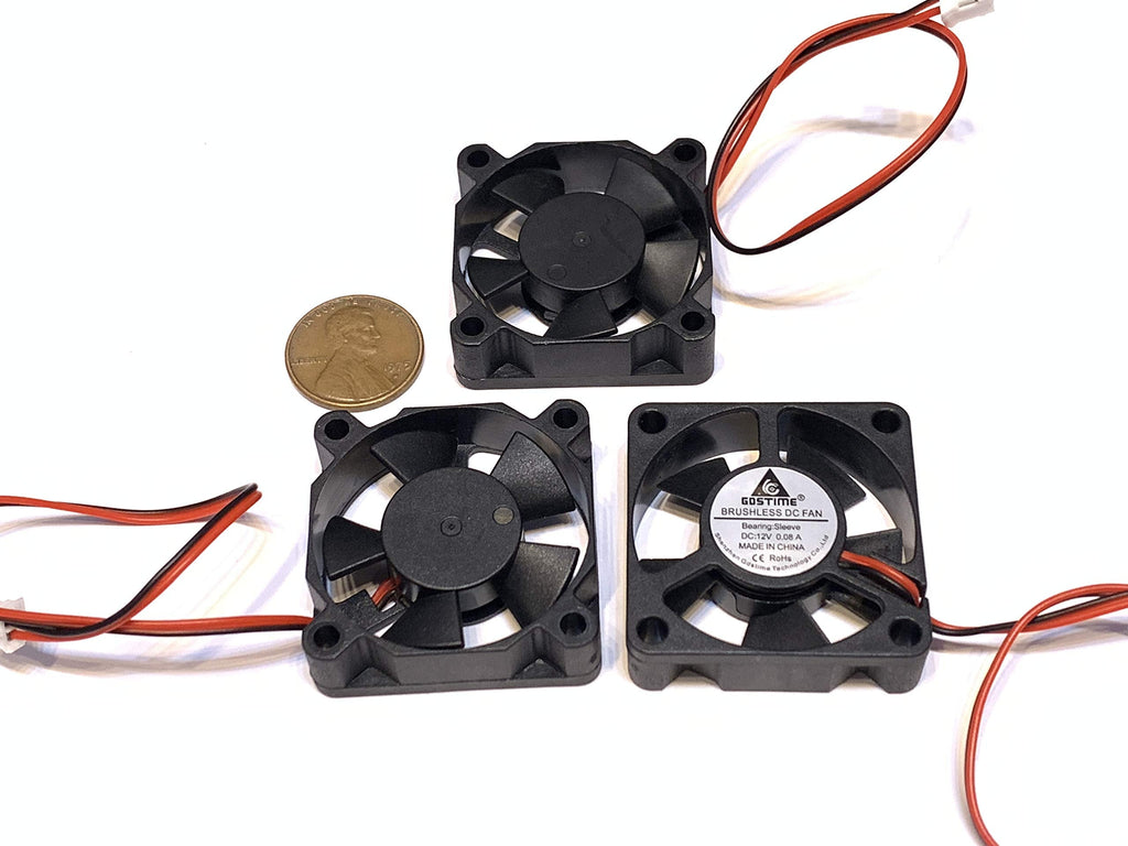  [AUSTRALIA] - 3 Pieces 35mm 35x10mm 3510 DC 12V 2Pin Mini Ventilation Cooling Fan A16