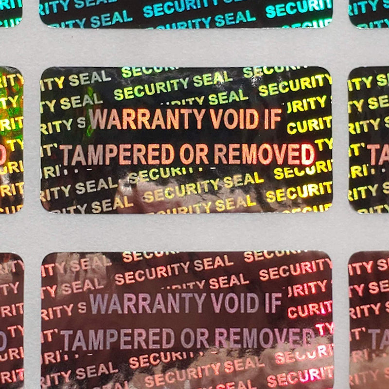 Security Seal Hologram Silver Tamper Evident Warranty Labels Stickers 15 mm x 30 mm- Dealimax Brand (Silver) (500) 500 - LeoForward Australia
