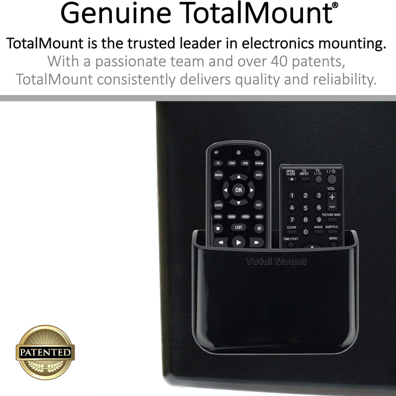  [AUSTRALIA] - TotalMount Universal Remote Control Holders (2 Pack) – Attach to Wall or Back of TV – Compatible with All TV Remotes (Premium Black, Large) Premium Black