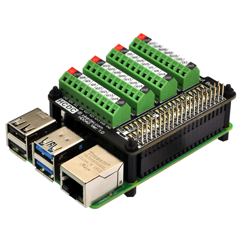  [AUSTRALIA] - HCDC RPi GPIO Status LED & Terminal Block Breakout Board HAT for Raspberry Pi A+ 3A+ B+ 2B 3B 3B+ 4B