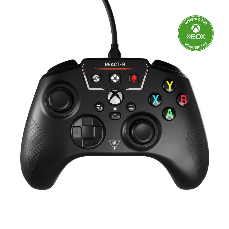 [AUSTRALIA] - Turtle Beach REACT-R Controller Wired Game Controller – Licensed for Xbox Series X & Xbox Series S, Xbox One & Windows – Audio Controls, Mappable Buttons, Textured Grips - Black REACT-R Controller Black