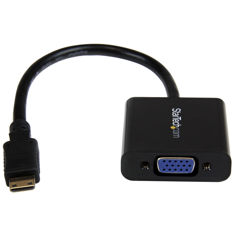 [AUSTRALIA] - StarTech.com Mini HDMI® to VGA Adapter Converter for Digital Still Camera / Video Camera - 1920x1080 - Mini HDMI Male to VGA HD15 Female (MNHD2VGAE2)