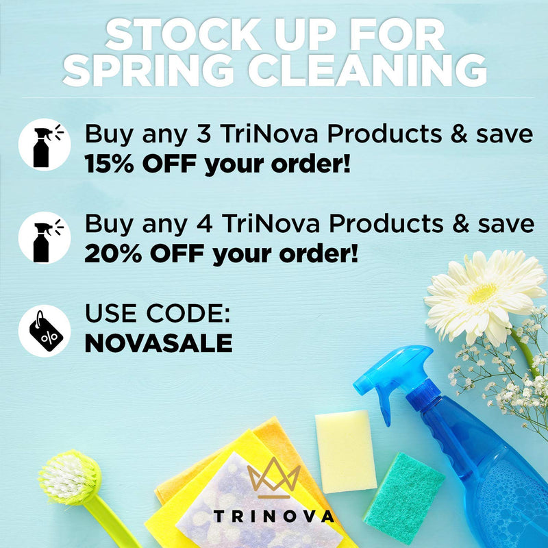  [AUSTRALIA] - TriNova Leather Cleaner for Couch, Car Interior, Bags, Jackets, Saddles. Safe for use in Home or Car, Microfiber Included 18oz