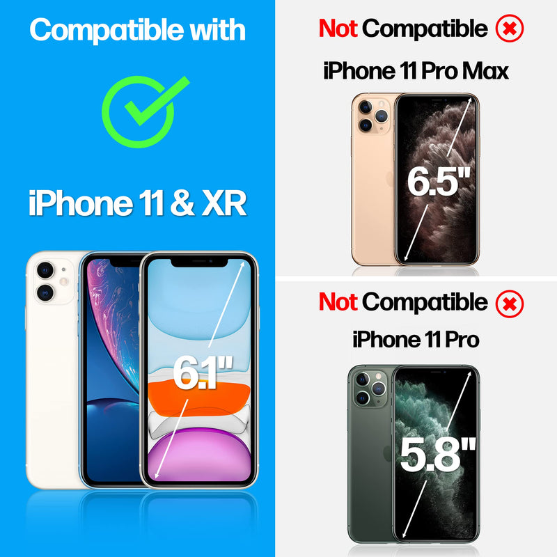  [AUSTRALIA] - Power Theory Designed for iPhone 11, iPhone XR Screen Protector Tempered Glass [9H Hardness], Easy Install Kit, 99% HD Bubble Free Clear, Case Friendly, Anti-Scratch, 2 Pack iPhone XR [2-Pack] Transparent