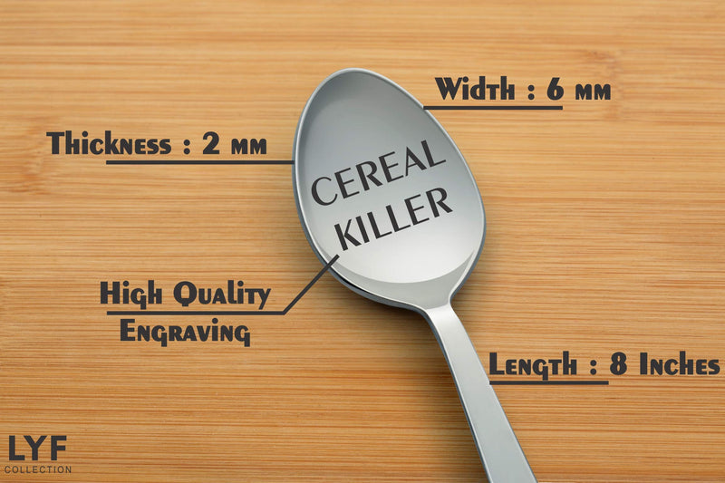  [AUSTRALIA] - Cereal Killer Spoons - Perfect Cereal Lover Gift-Cereal Spoon Best Teenager Gifts On The Market - Crafted by LYF Collections