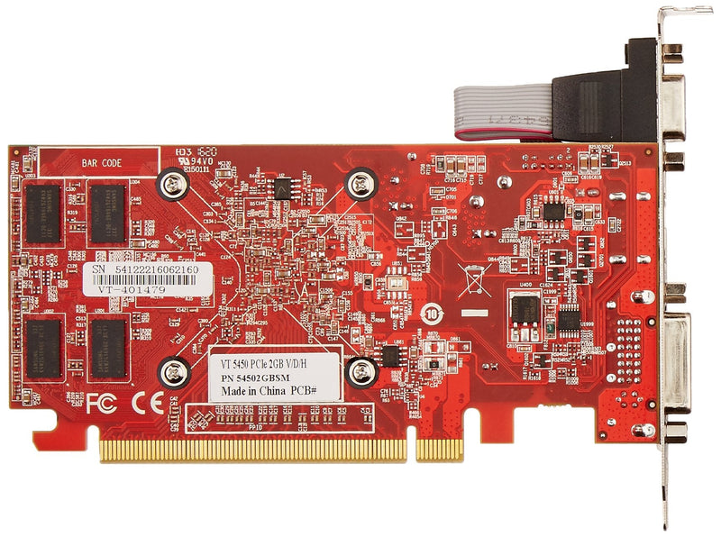  [AUSTRALIA] - VisionTek Radeon 5450 2GB DDR3 (DVI-I, HDMI, VGA) Graphics Card - 900861,Black/Red