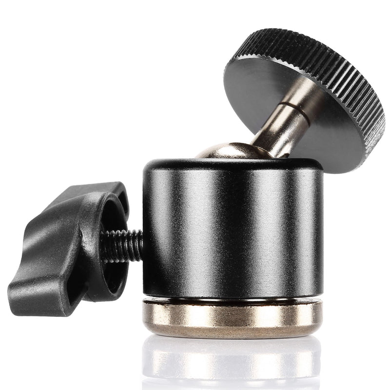  [AUSTRALIA] - Neewer Aluminum Alloy 360 Degree Rotating Swivel Mini Ball Head with 1/4" 3/8" Thread Base Mount for DSLR Camera Like Canon,Nikon,Sony/Camcorder/iPhone 6s/6/5S/5/4S/4,Gopro HD Hero 1/2/3/3+/4