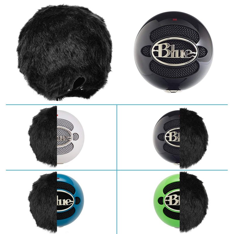  [AUSTRALIA] - Furry Windscreen Muff Cover Compatible with Blue Snowball Ice,ChromLives Mic Muff Cover, Deadcat Wind Microphone Cover for Recordings,Broadcasting,Singing