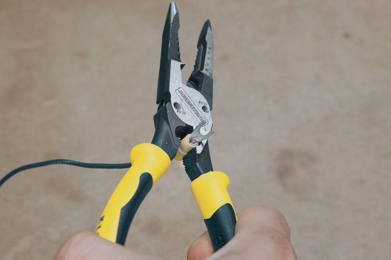  [AUSTRALIA] - Klein Tools J207-8CR Needle Nose Pliers are All-Purpose Linesman Pliers for Crimping, Looping, Cutting, Stripping, Crimping, Shearing Crimper