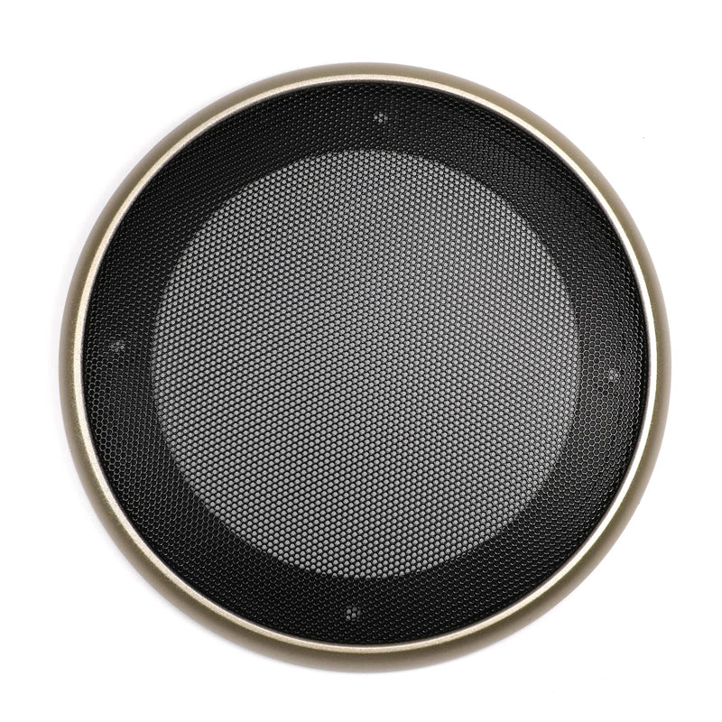  [AUSTRALIA] - Fielect 2Pcs 5" Speaker Grill Cover Mesh Decorative Circle Woofer Guard Protector Cover Audio Accessories Gold with 8 Screws 5 inch 2Pcs Black Gold