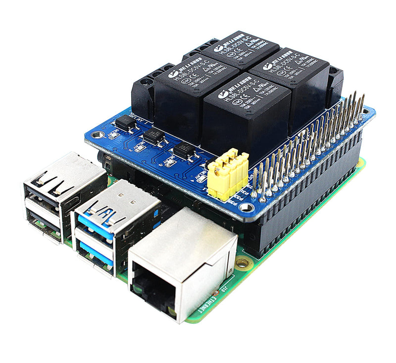  [AUSTRALIA] - PiRelay EXPANSION BOARD FOR RASPBERRY PI Raspberry Pi A+/B+/2B/3B/3B+ Loads up to 240VAC/7A,125VDC/10A by SB Components