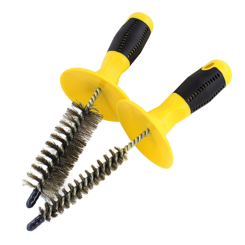  [AUSTRALIA] - HAUTMEC 2pc Professional Stainless Steel Wire Tube Cleaning Brush, Plumbing and Mechanical Wire Brush Cleaning Tool HT0022-W