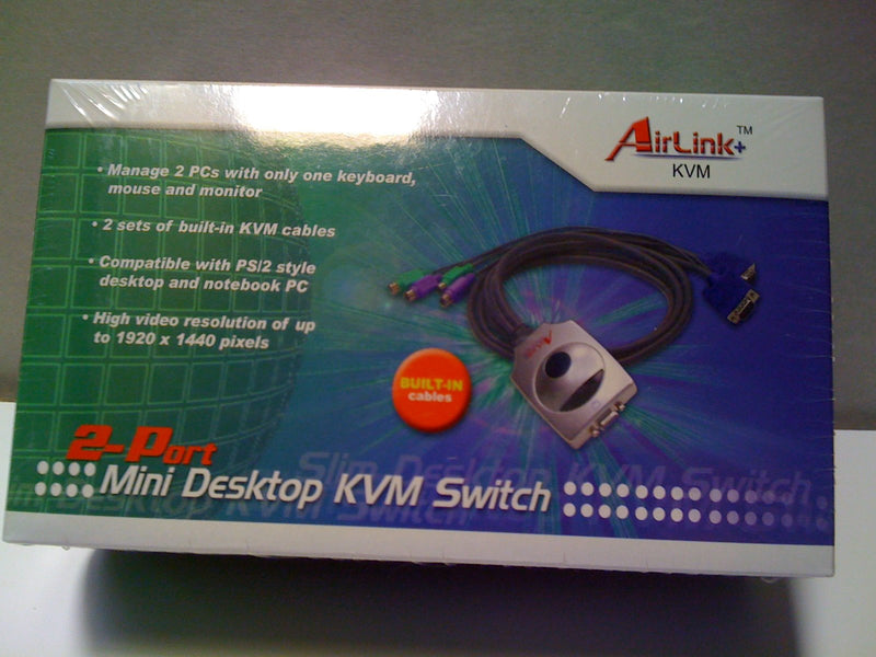  [AUSTRALIA] - AirLink 2-Port Mini Desktop KVM Switch (AKVM2)