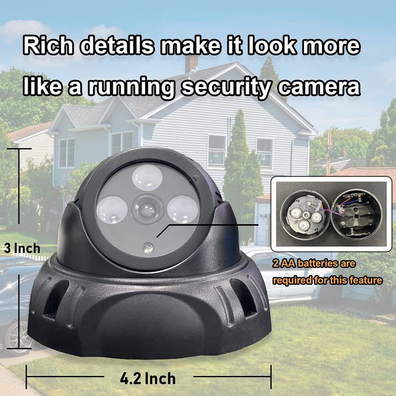  [AUSTRALIA] - Simulated Surveillance Cameras, Dummy Security Camera，Fake Security Camera CCTV Fake Dome Camera with Realistic Look Recording Red LED Light Indoor and Outdoor Use