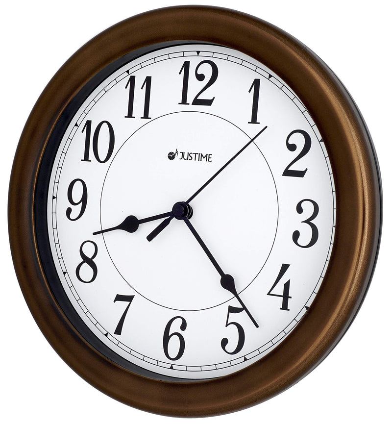 ISHIWA 8.5 Inch Simply High-end Plastic Decorative Wall Clock, Water Resistant, Special for Small Space, Office, Boats, RV (W86011 Oil Rubbed Bronze) W86011 - LeoForward Australia