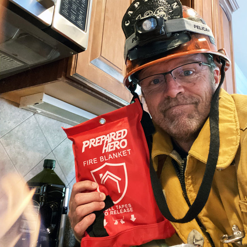  [AUSTRALIA] - Prepared Hero Emergency Fire Blanket - 1 Pack - Fire Suppression Blanket for Kitchen, 40” x 40” Fire Blanket for Home, Fiberglass Fire Blanket