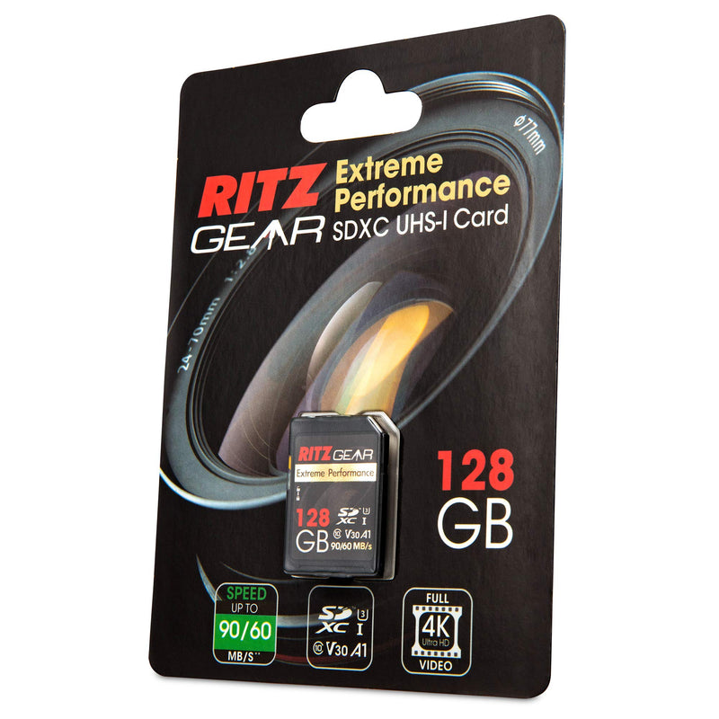  [AUSTRALIA] - Extreme Performance High Speed UHS-I SDXC 128GB SD Card 90/60 MB/S U3 A1 Class-10 V30 Memory Card for SD Devices That can Capture Full HD, 3D, and 4K Video as Well as raw Photography 1 Pack