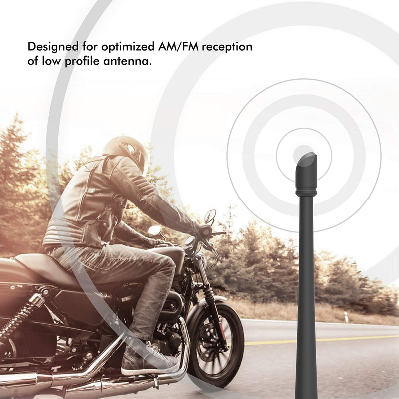 Rydonair Antenna Compatible with Harley Davidson 1998-2021 | 7 inches Flexible Rubber Antenna Replacement | Designed for Optimized FM/AM Reception - LeoForward Australia