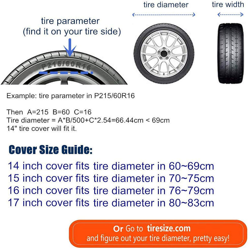  [AUSTRALIA] - MSGUIDE Spare Tire Cover Not All Those Who Wander are Lost for Jeep Trailer RV Truck 14 15 16 17 Inch Sunscreen Dustproof Corrosion Proof Wheel Cover 16" for diameter 29"-31"