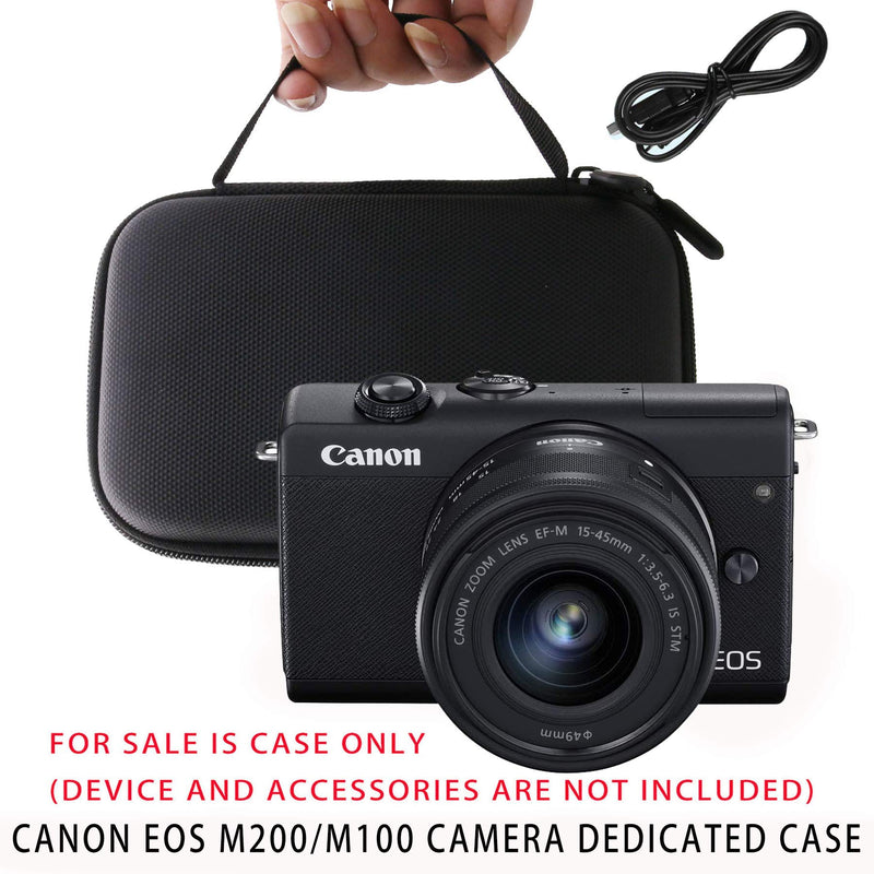  [AUSTRALIA] - waiyu Hard Carrying Case for Canon EOS M200/M100 Camera 15-45mm Lens