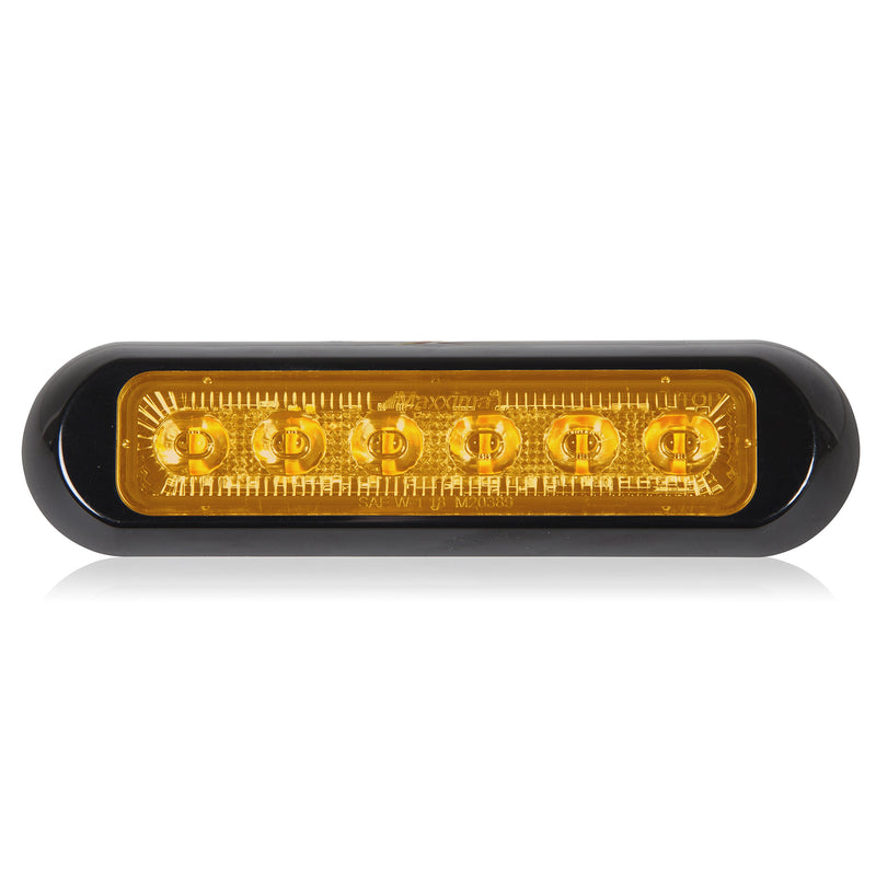  [AUSTRALIA] - Maxxima M20389YWCL-DC thin low profile dual color amber/white clear lens LED warning light