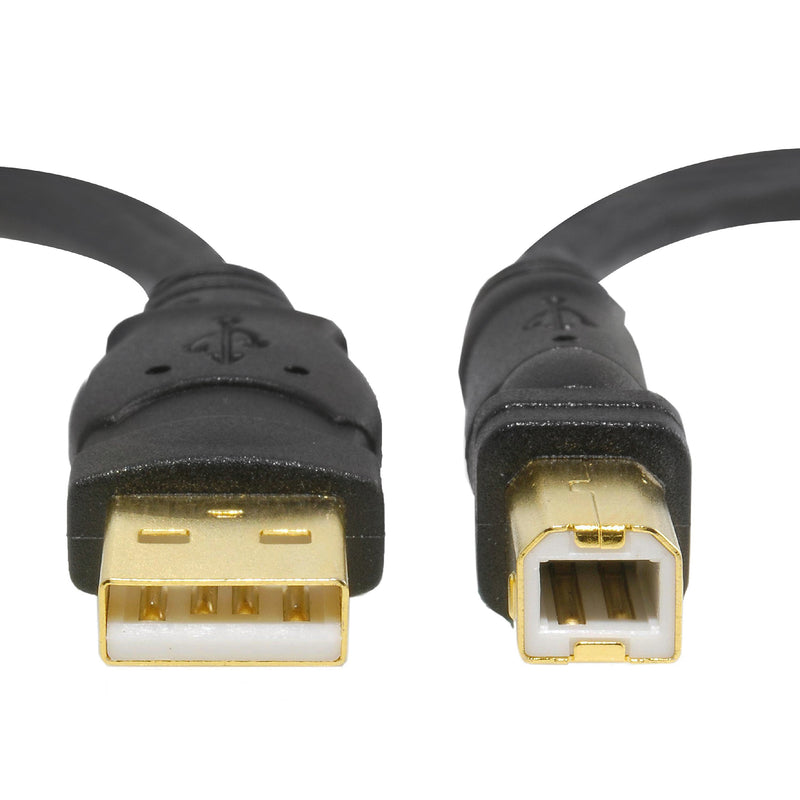  [AUSTRALIA] - Mediabridge USB 2.0 - A Male to B Male Cable (10 Feet) - High-Speed with Gold-Plated Connectors - Black - (Part# 30-001-10B) 10 Feet