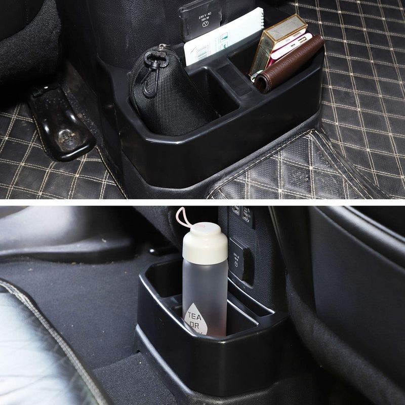  [AUSTRALIA] - JeCar for Jeep JL Rear Cup Holders Cap Rear Console Mounted Drink Holders Floor Console Mounted Drink Holders for Jeep Wrangler JL Unlimited Sahara & Rubicon 2018 2019 2020