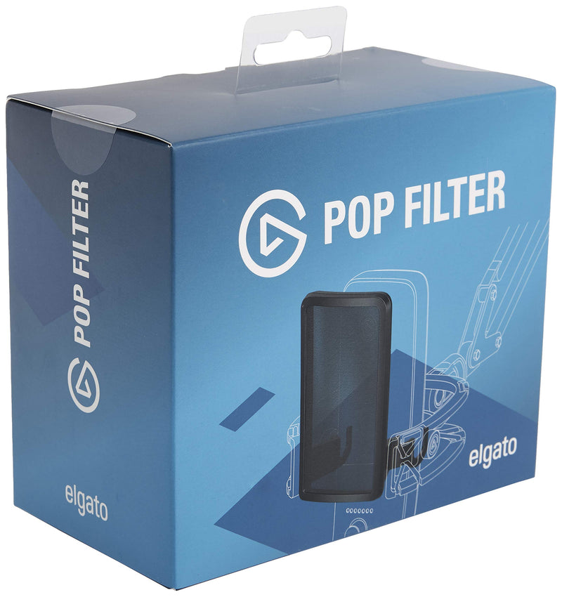  [AUSTRALIA] - Elgato Wave Pop Filter: Anti-Plosive Noise Shield Eliminates Pops and Hisses, Dual-Layer Steel Mesh with Magnetic Attachment Points, Custom Built for Elgato Wave Microphones Gear