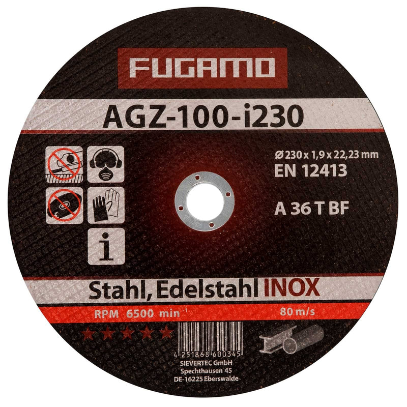  [AUSTRALIA] - 10x cutting disc 230 mm bore 22.23 mm for INOX metal stainless steel angle grinder metal cutting disc