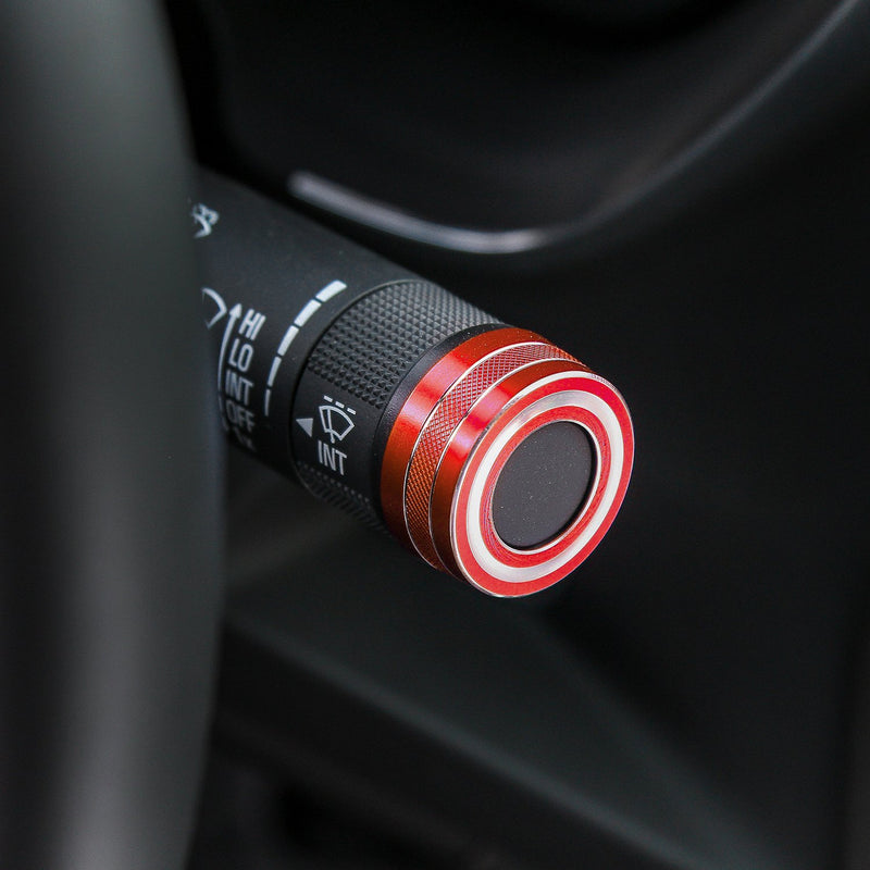  [AUSTRALIA] - RT-TCZ Air Vents Signal Light Stick Trim Button Cover Aluminium Decor Trim Cover for Chevrolet Camaro Accessories 2017 2018 2019 2020 Red Set