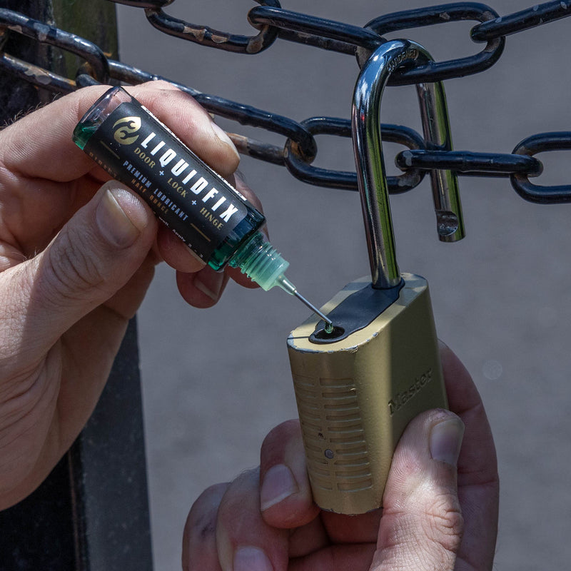  [AUSTRALIA] - LIQUIDFIX LiquidFix Door, Lock, and Hinge Lubricant | 4 oz Dropper + 0.5 Needle Combo Pack Door & Sliding Long-Lasting Squeaky Oil for Hinges Glass Doors