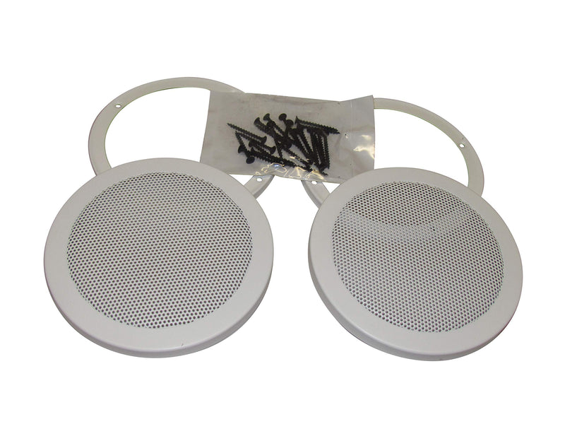 [AUSTRALIA] - Reliable Hardware Company RH-4002-6.5-2-A White Surface Mount 6-1/2" Speaker Covers, Pair