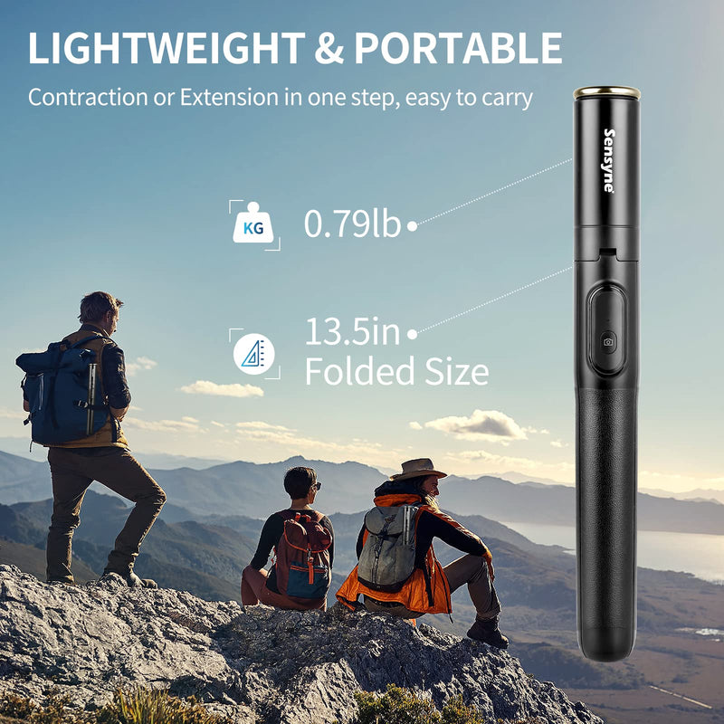  [AUSTRALIA] - Sensyne 60" Selfie Stick & Cell Phone Tripod, Lightweight All in One Phone Tripod Integrated with Wireless Remote Compatible with All Cell Phones for Selfie/Video Recording/Photo/Live Stream/Vlog
