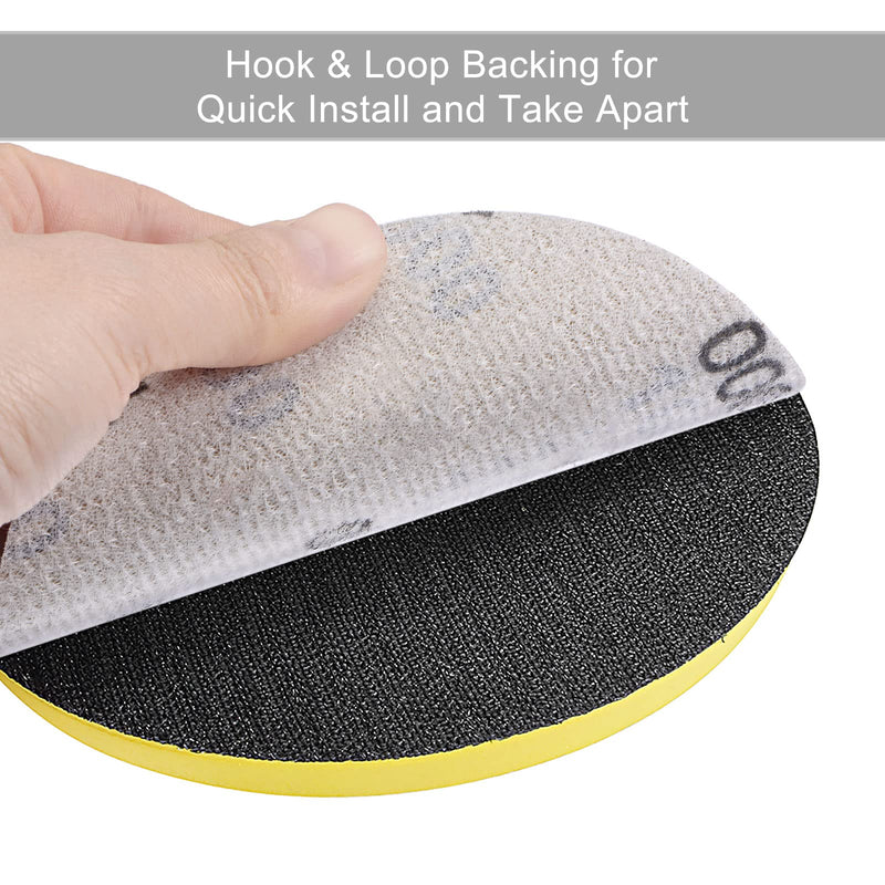  [AUSTRALIA] - uxcell 6 Inch Sanding Disc 320 Grit Hook and Loop Wet Dry Usable Silicon Carbide C-Weight Backing Sandpaper for Orbital Sander 5Pcs 320 Grits Deep Grey