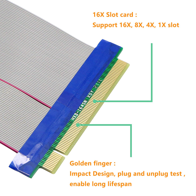  [AUSTRALIA] - SinLoon PCI-E Powered Extension Cable, PCIe 16x to 16x Powered Flexible Riser Extender Cable, with Molex Power GPU Riser Extender Cable, for Ethereum Mining ETH 20CM (1616P)