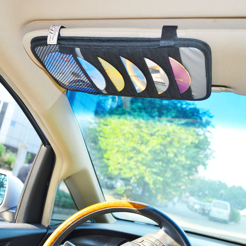  [AUSTRALIA] - TFY Car Visor Organizer. Triple-Layer, 30 CD/DVD Disk Storage Holder - Black