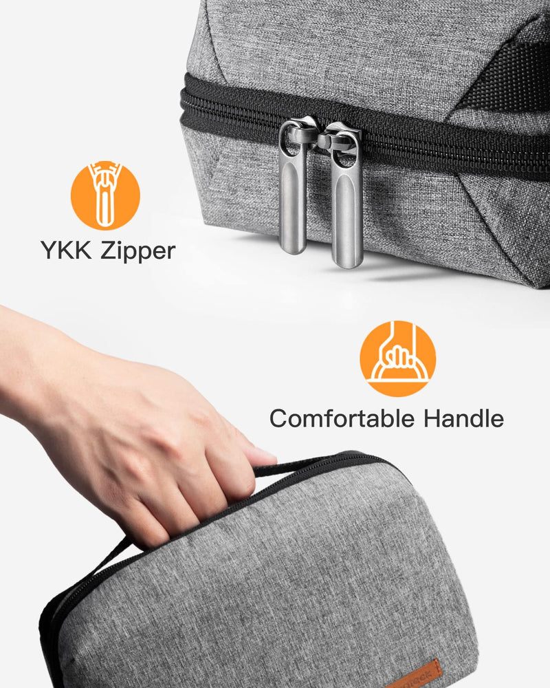  [AUSTRALIA] - Inateck Electronics Organizer, Travel Cable Organizer Splashproof Accessories Bag Waterproof Gray