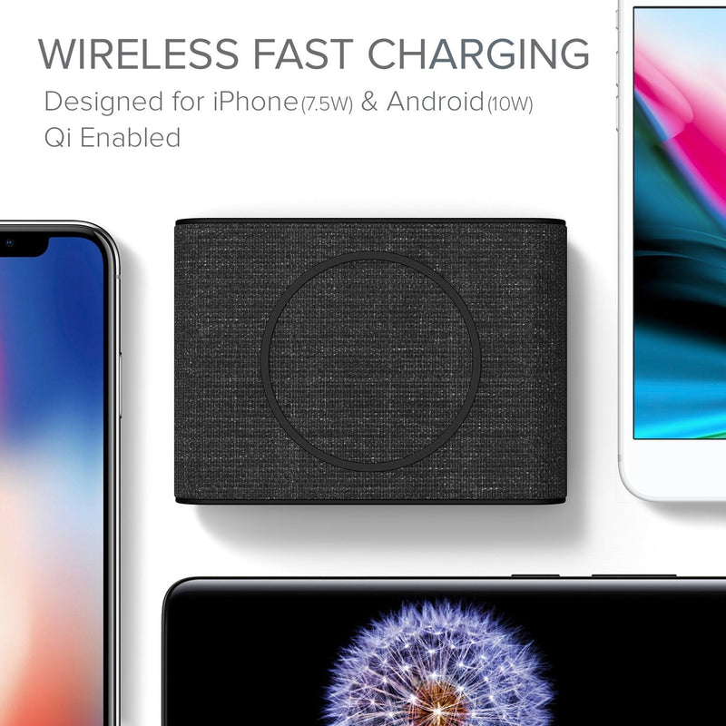  [AUSTRALIA] - iOttie iON Wireless Mini Fast Charging Pad || Qi-Certified Charger 7.5W for iPhone XS Max R 8 Plus 10W for Samsung Galaxy S10 E S9 S8 Plus Edge, Note 9 | AC Adapter NOT Included | Charcoal