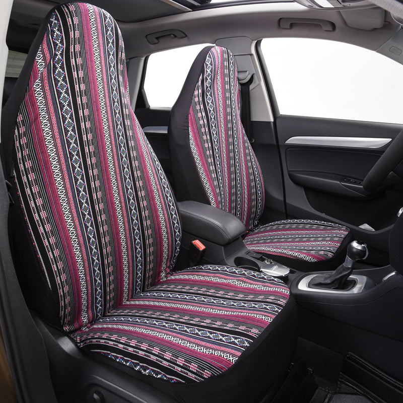  [AUSTRALIA] - CAR PASS Rainbow Ethnic Style Universal fit Two Front car seat Covers, fit for Most of suvs,sedans,Trucks,sedans(Two Front SEAT Covers) TWO FRONT SEAT COVERS