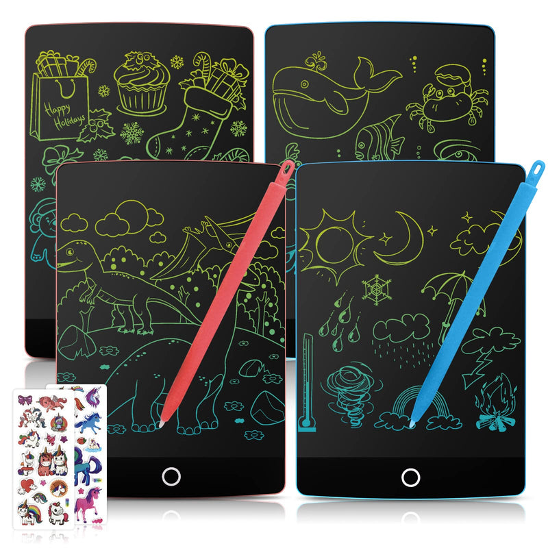  [AUSTRALIA] - 4-Pack LCD Writing Tablet for Kids, 8.5 Inch Colorful Drawing Pad, Electronic Drawing Tablet, Erasable Drawing Doodle Pad, Birthday Gifts for Kids Adults Learning & Education (2 Blue,2Pink) Blue*2 Pink*2